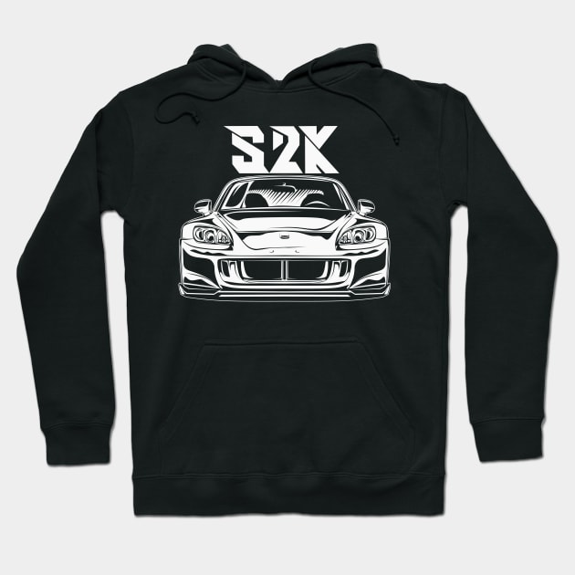 S2000 White Print Hoodie by arzartwork